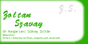 zoltan szavay business card